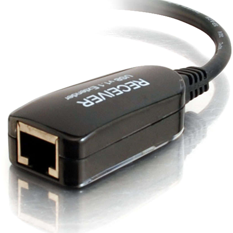 C2G 29353 1-Port USB B to RJ45 Extender Dongle Receiver - USB Over Cat5 Adapter, Data Transfer Cable