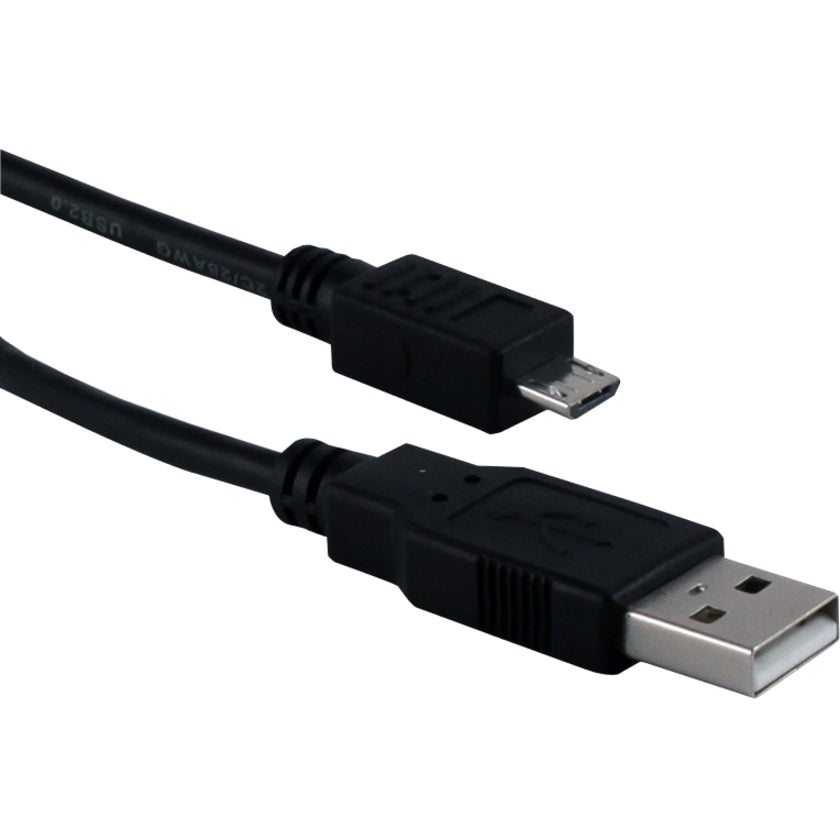 QVS cc2218c-1m Micro-USB Sync & Charger High Speed Cable, 3.28 ft, Black