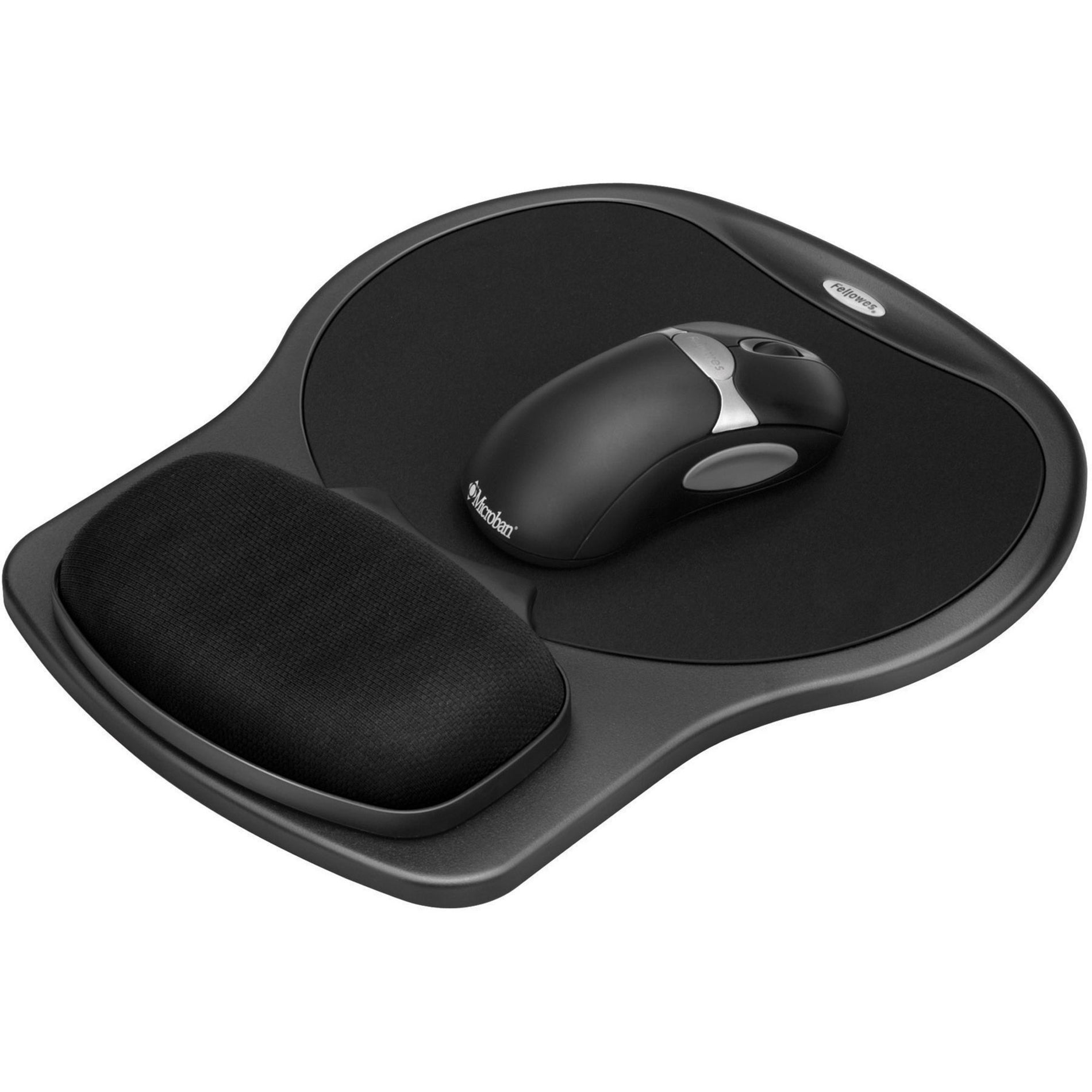 Fellowes 93730 Easy Glide Gel Wrist Rest/Mouse Pad Morbido Ergonomico Confortevole Sollevatore di Pressione Scorrevole Durevole