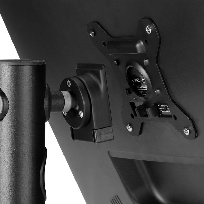 Close-up of quick-release mounting mechanism showing security features