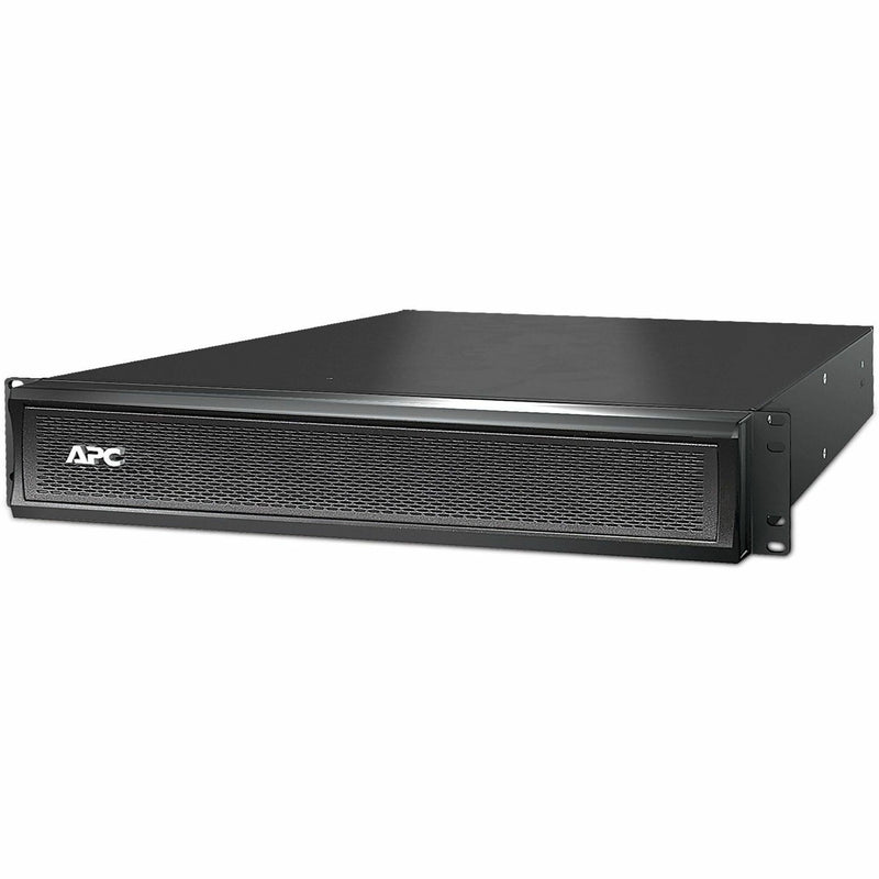 Front view of APC SMX48RMBP2U 2U rack-mount external battery pack with mesh front panel