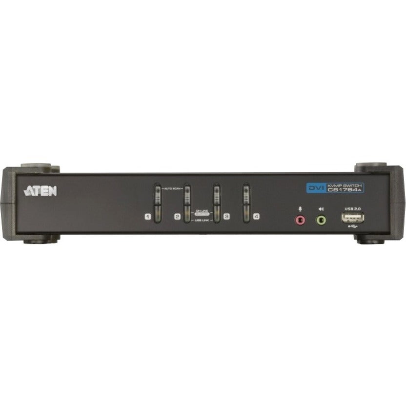 CS1764A Caja de interruptores KVM ATEN interruptor DVI USB de 4 puertos con soporte WUXGA