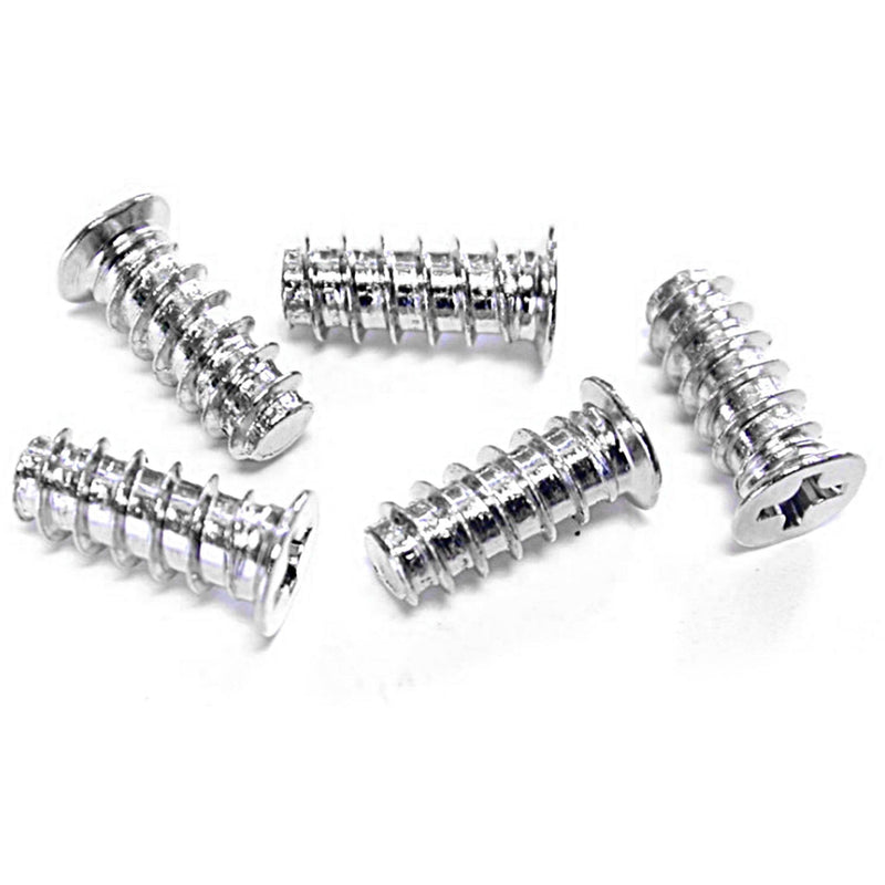 Multiple silver PC fan mounting screws arranged to show quantity and consistent quality