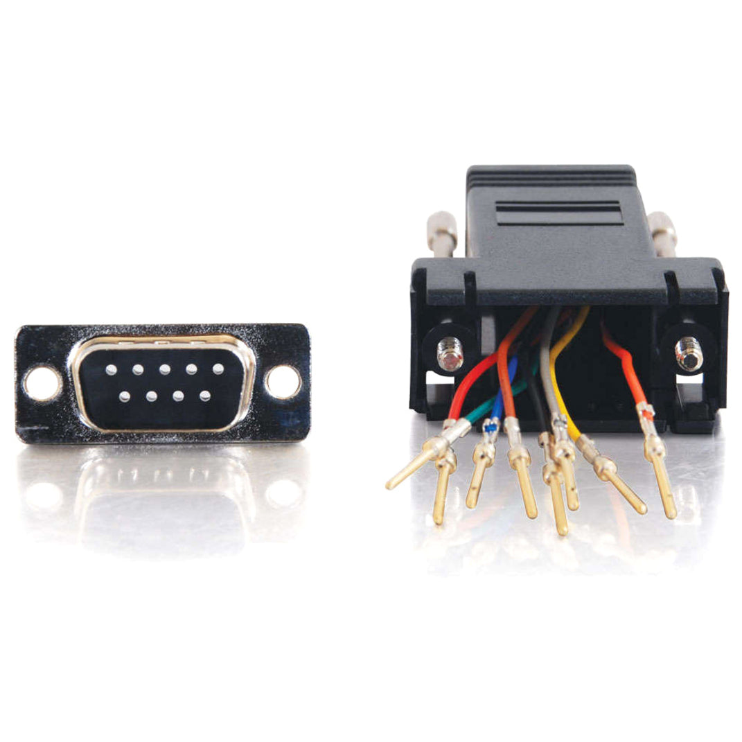 C2G 02947 อะแดปเตอร์โมดูลาร์ DB-9 RJ45 เป็น DB9 ตัวผู้ อะแดปเตอร์สำหรับการถ่ายโอนข้อมูล