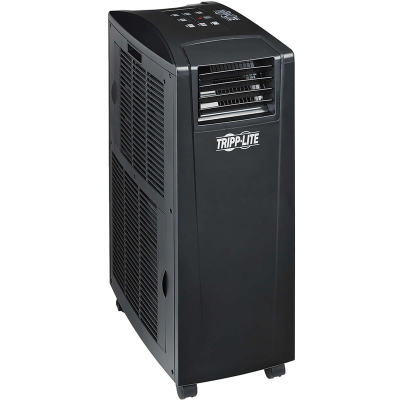 Front view of Tripp Lite SRCOOL12K portable air conditioning unit showing control panel and ventilation grilles