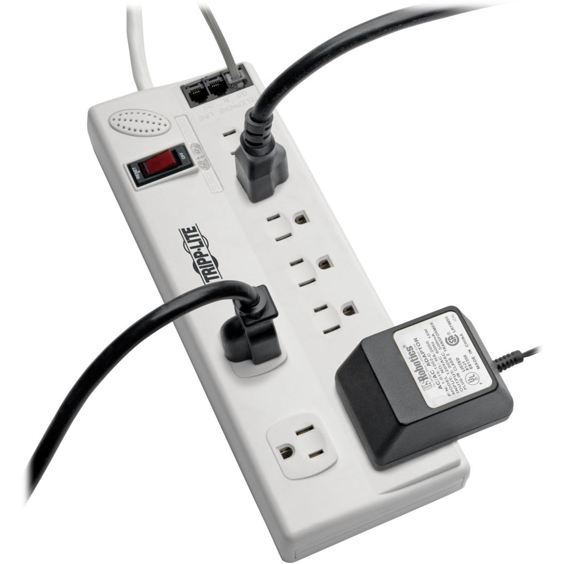 Tripp Lite TLP808TELTAA 8-Outlet Surge Protector, 1800W Power Strip, 8ft Cord, TAA Compliant