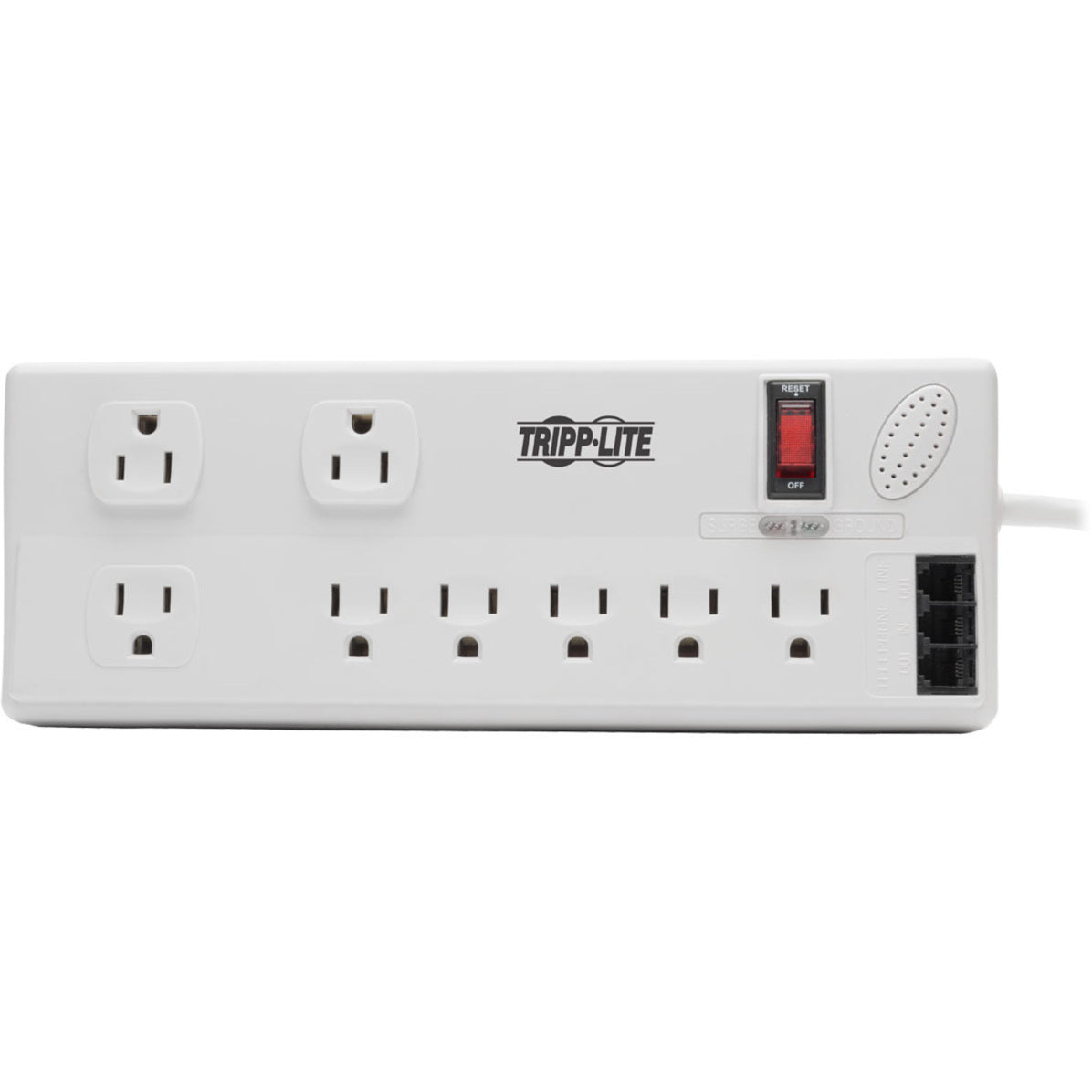 Tripp Lite TLP808TELTAA 8-Outlet Surge Protector, 1800W Power Strip, 8ft Cord, TAA Compliant