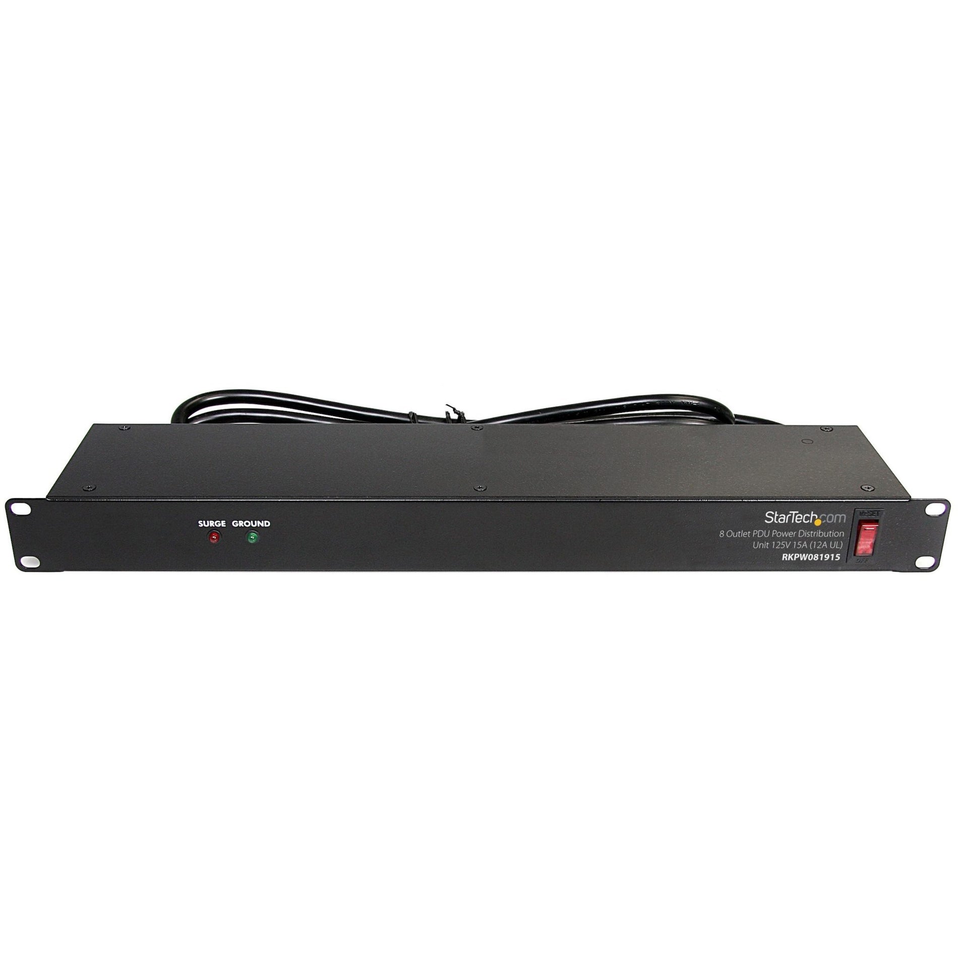 StarTech.com RKPW081915 Rackmount PDU with 8 Outlets and SurgeProtection - 1U, 15A, 120V AC