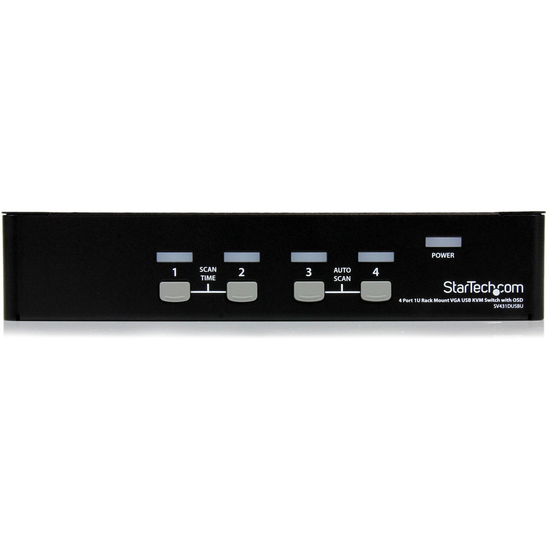 StarTech.com Conmutador KVM USB de 4 puertos montable en rack de 1U con OSD Resolución máxima de video 1920 x 1440 Garantía limitada de 3 años