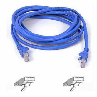 Belkin A3L791-01-BLU-S RJ45 Category 5e Snagless Patch Cable, 1 ft, PowerSum Tested, Blue