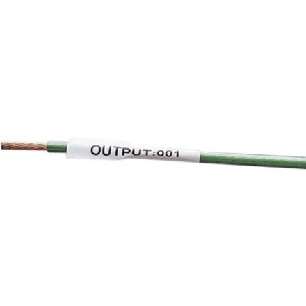 Panduit H000X034H1C P1 Wire & Cable Label, Heat-shrinkable, Non-adhesive, Continuous Feed, White, Polyolefin