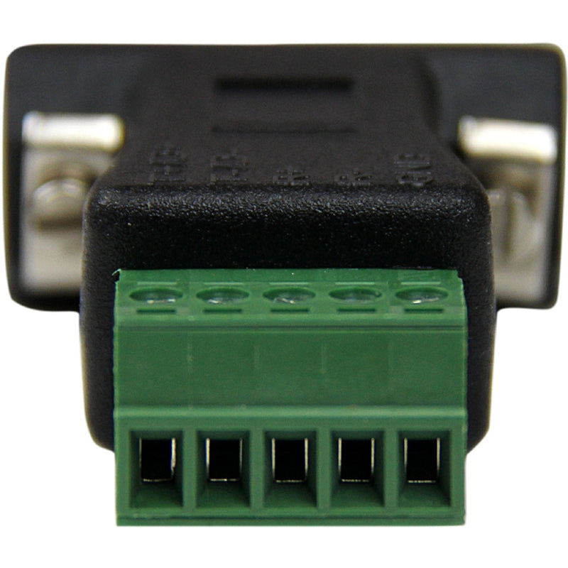 Close-up view of DB92422's green terminal block showing five-position connection points