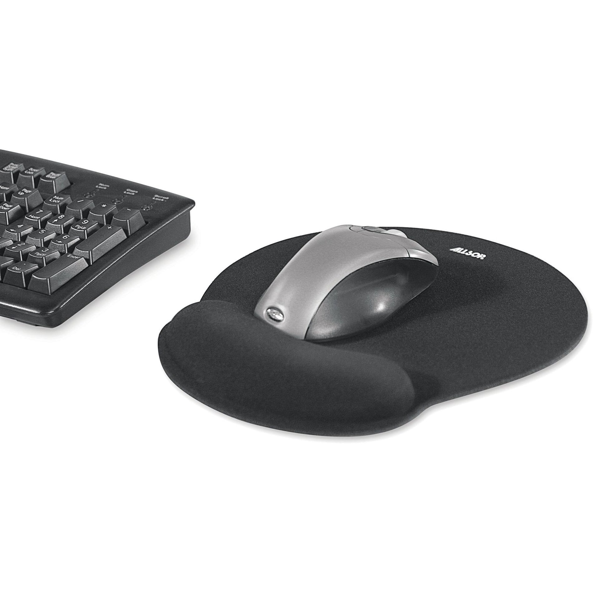 Allsop 30203 ComfortFoam Memory Foam Mouse Pad with Wrist Rest, Prevents Repetitive Stress Disorders