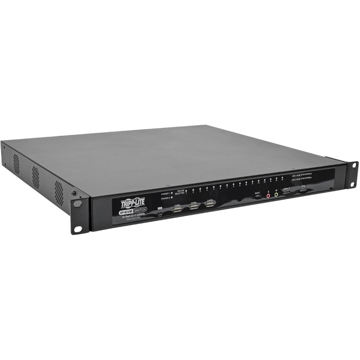 تريب لايت B064-016-02-IPG NetDirector محول تبديل KVM، 16 منفذ، USB/PS/2، قابل للتركيب على الرف