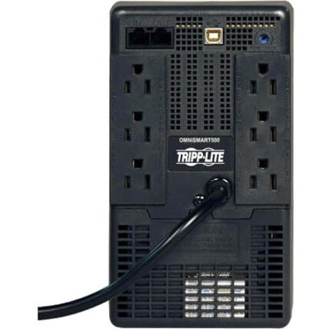 Tripp Lite OMNISMT500PNP OmniSmart 500VA Tower/Wall Mountable UPS, 2 Year Warranty, Power Failure and Low Battery Alarms