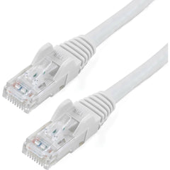 StarTech.com White Snagless Cat6 UTP Network Patch Cable, 10Gbit/s Data Transfer, PoE Ready, 24 AWG Copper, Gold-Plated RJ45 M/M, 10ft - N6PATCH10WH (Lifetime Warranty)