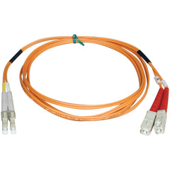 Tripp Lite Duplex Fiber Optic Network Cable, 1M LC to SC Patch Cable, 50/125 Multimode Fiber, FDDI Rated, Optimized for 10Gbps Networks - N51601M (Lifetime Warranty)