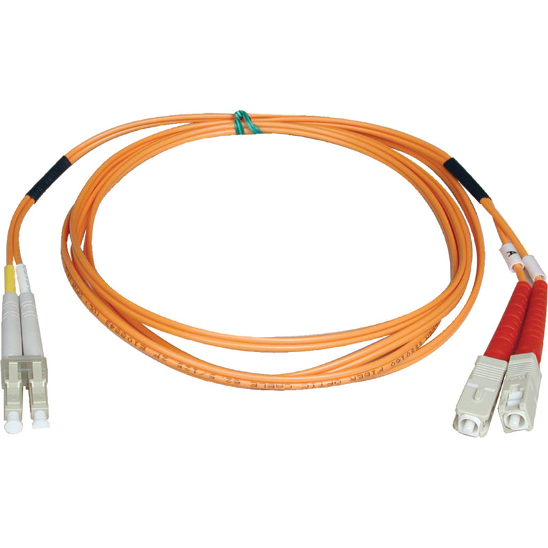 Tripp Lite N516-05M orange fiber optic patch cable with LC and SC connectors, 16.4 feet in length