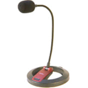 Connectland CL-ME-606 desktop microphone with flexible swan neck design and round red-accented base