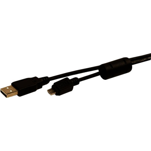 Comprehensive USB2AMCB10ST USB 2.0 A to Micro B Cable 10ft., Strain Relief, Molded, 480 Mbit/s Data Transfer Rate