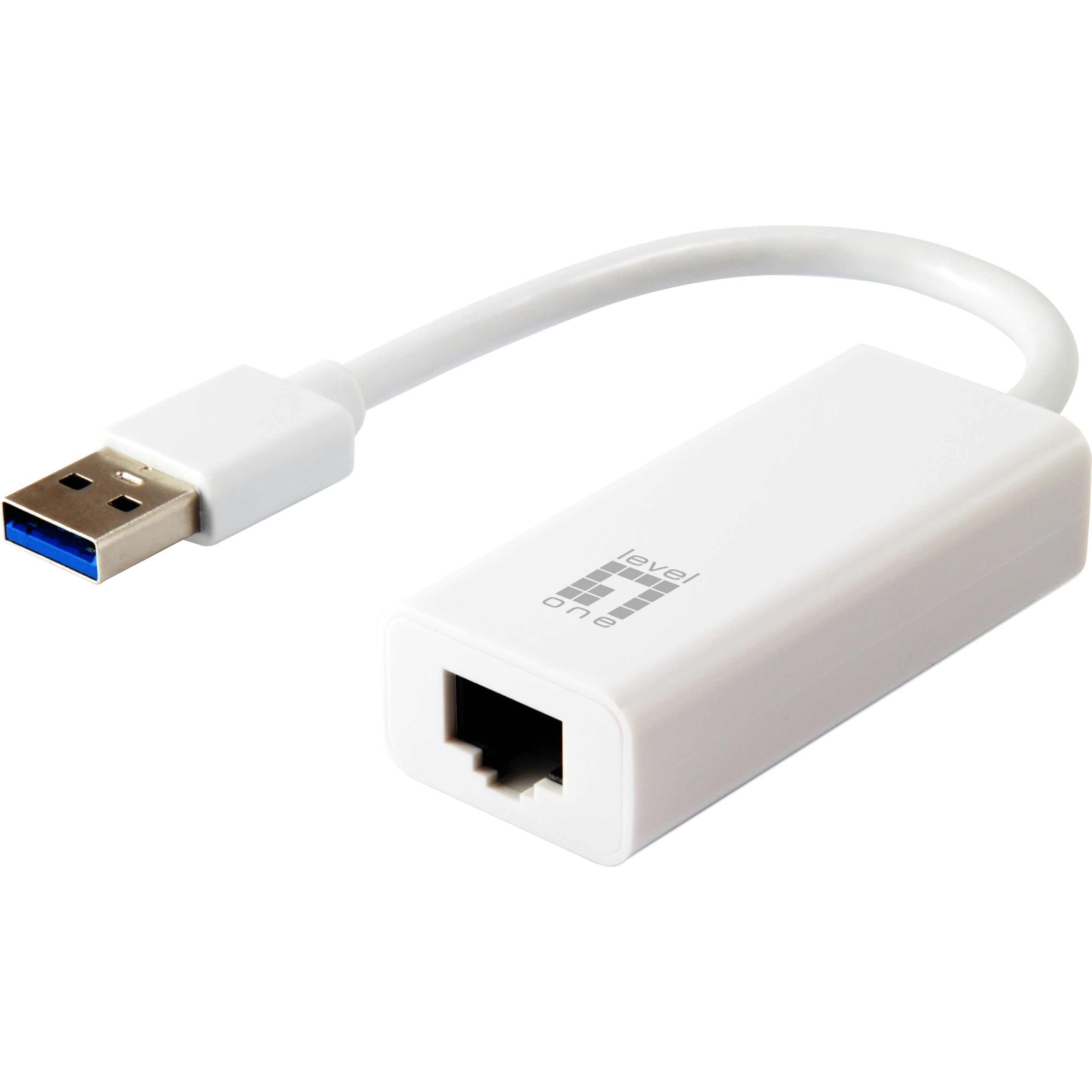 LevelOne USB-0401 USB to Gigabit Ethernet Adapter Windows/MAC, Fast and Reliable Network Connection