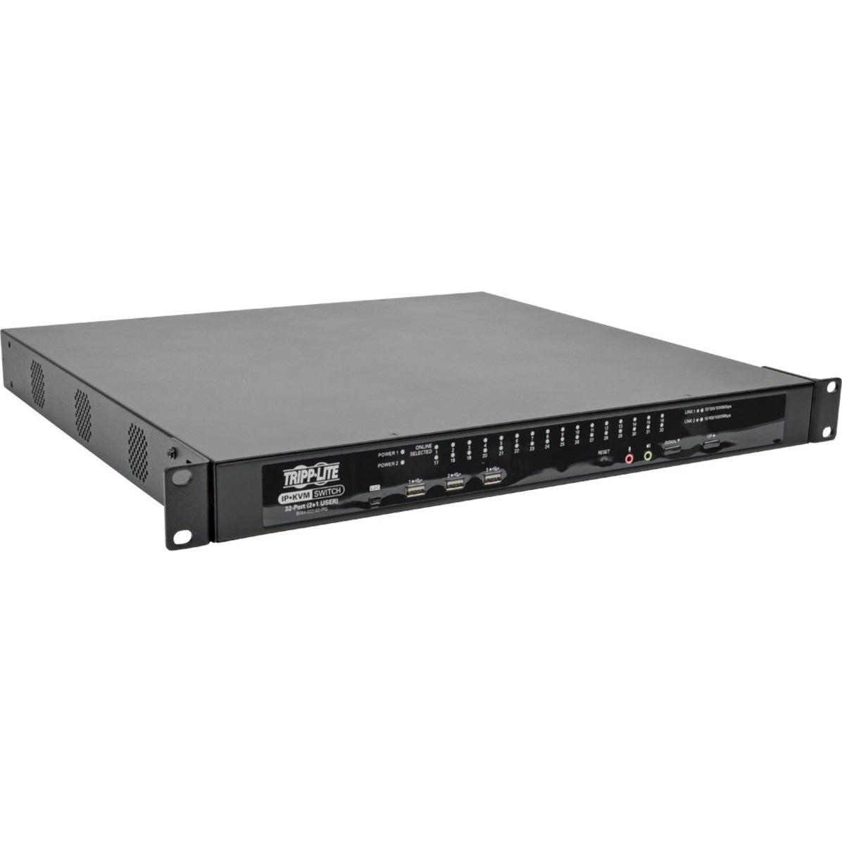 Tripp Lite B064-032-02-IPG NetDirector KVM Switchbox，32端口，3年保修，TAA合规品牌名：Tripp Lite品牌翻译：凯普力