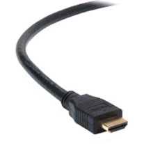 Black 20-foot Belkin HDMI cable with male connector end visible showing premium construction