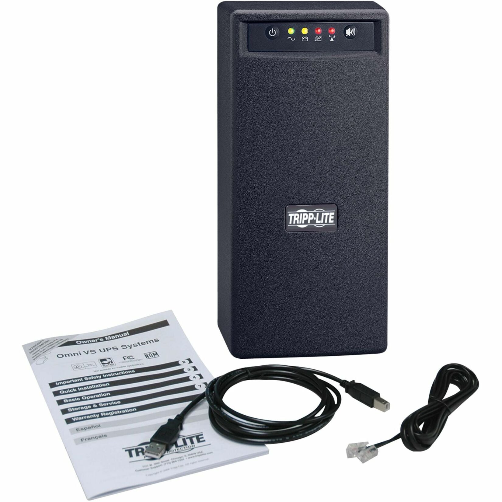 Tripp Lite OMNIVS1000 8-Outlet Line Interactive UPS System 1000VA 60Min Backup Time