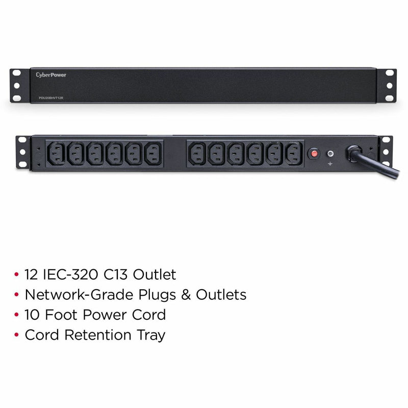 Product feature diagram showing outlets, power cord, and included accessories