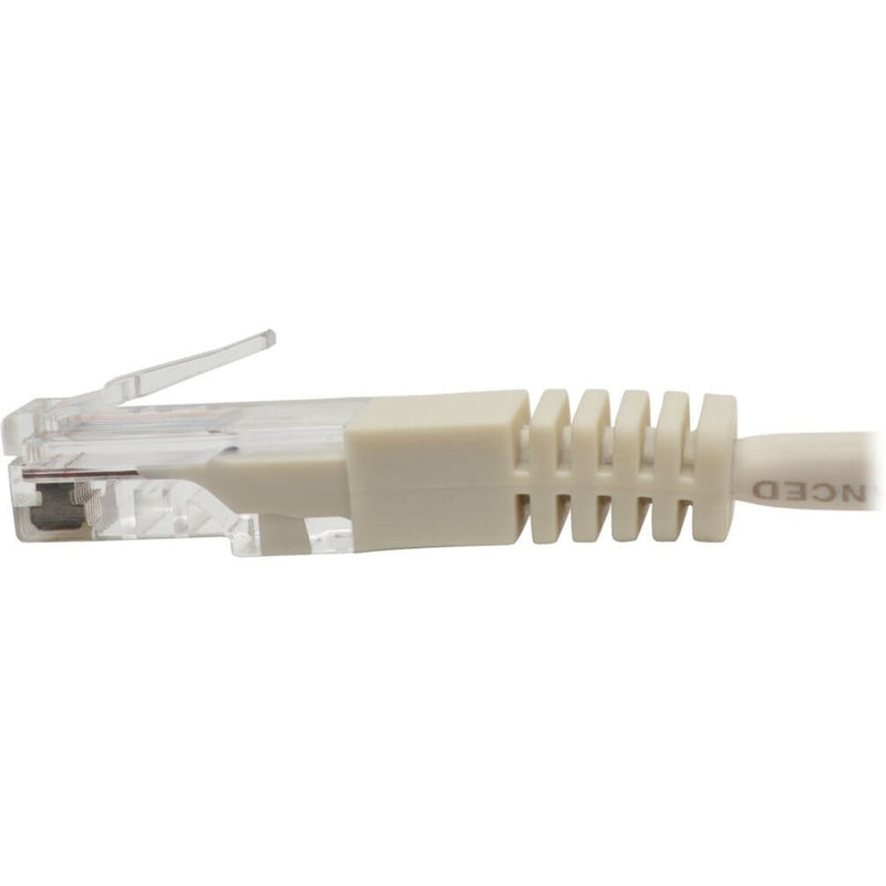 Close-up profile view of RJ45 connector showing contact design