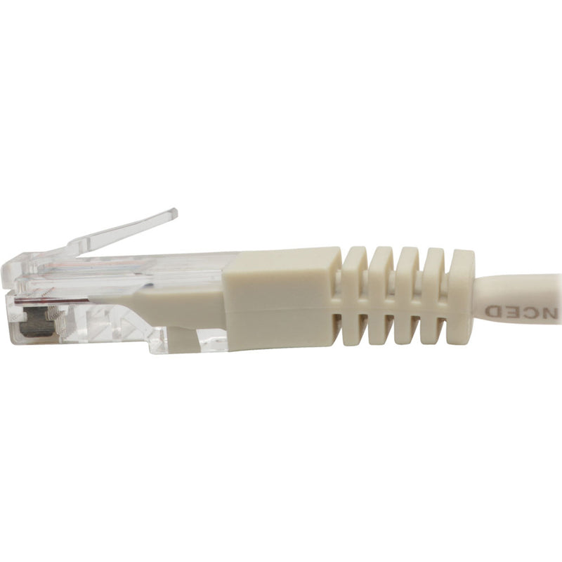 Detailed view of RJ45 connector showing snagless design and construction