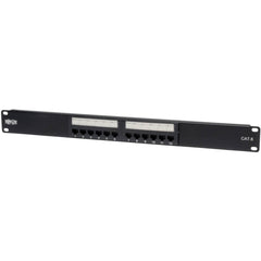 Tripp Lite N252-012 12-Port Cat6 Patch Panel Rack-mountable 1U  Tripp Lite N252-012 12-Poorten Cat6 Patchpaneel Inbouwbaar in Rack 1U