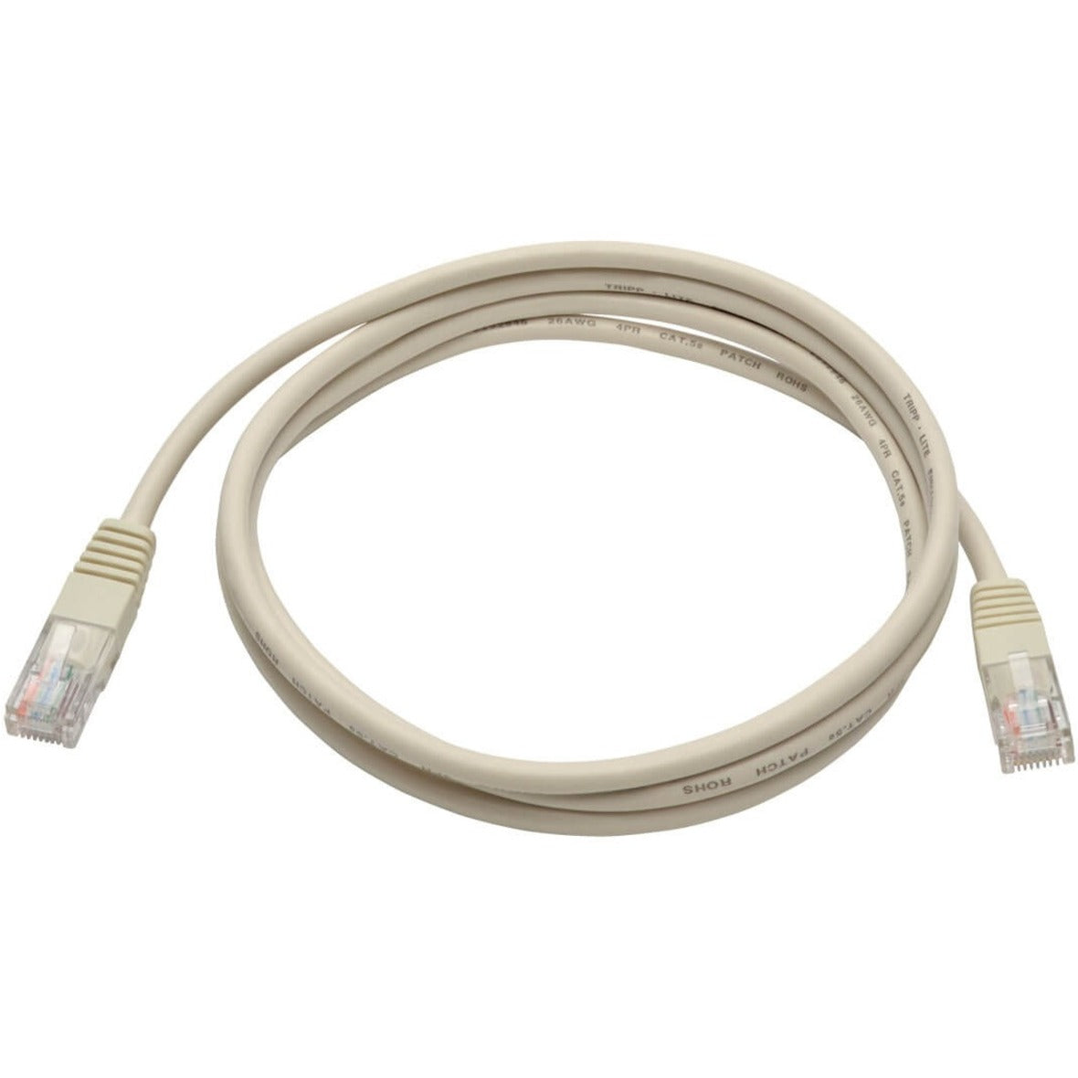 Tripp Lite N002-005-WH Cat5e Patch Cable, 5-ft. Molded 350MHz, White