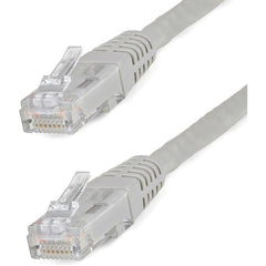 StarTech.com Cat6 Network Cable, 2ft Gray UTP Patch Cable, ETL Verified, PoE++, Snagless RJ-45 M/M, 24AWG, 10Gbps, Gold-Plated Connectors, Strain Relief, Corrosion Resistant (Lifetime Warranty)