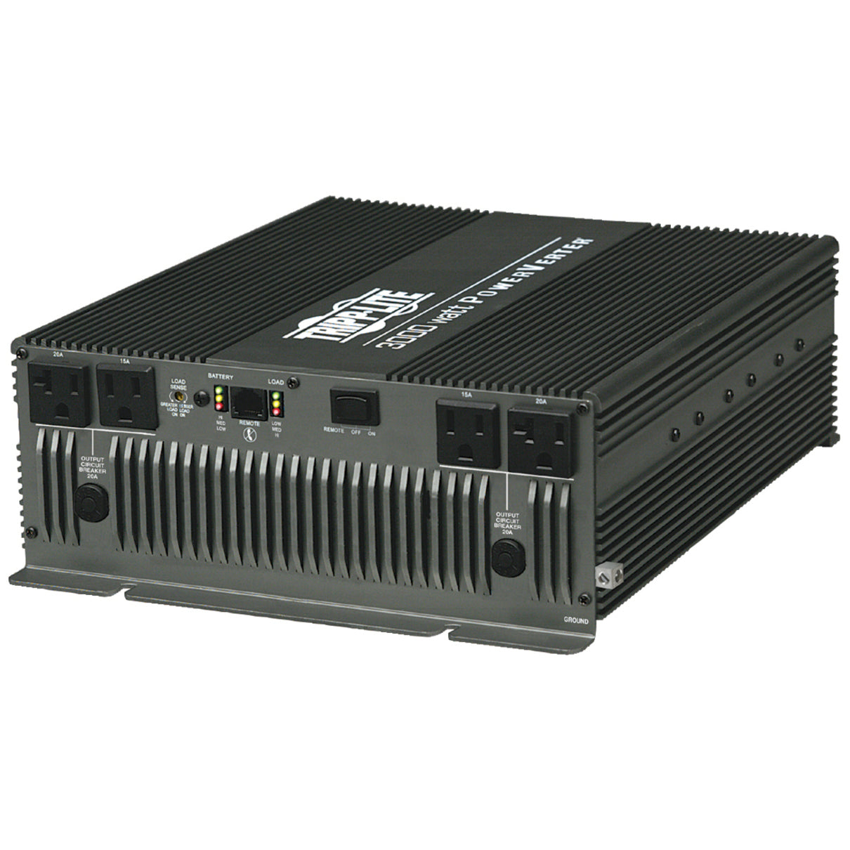 Tripp Lite PV3000HF PowerVerter 3000W Inversor Compacto con 4 Salidas Conversión de Potencia de 12V DC a 120V AC