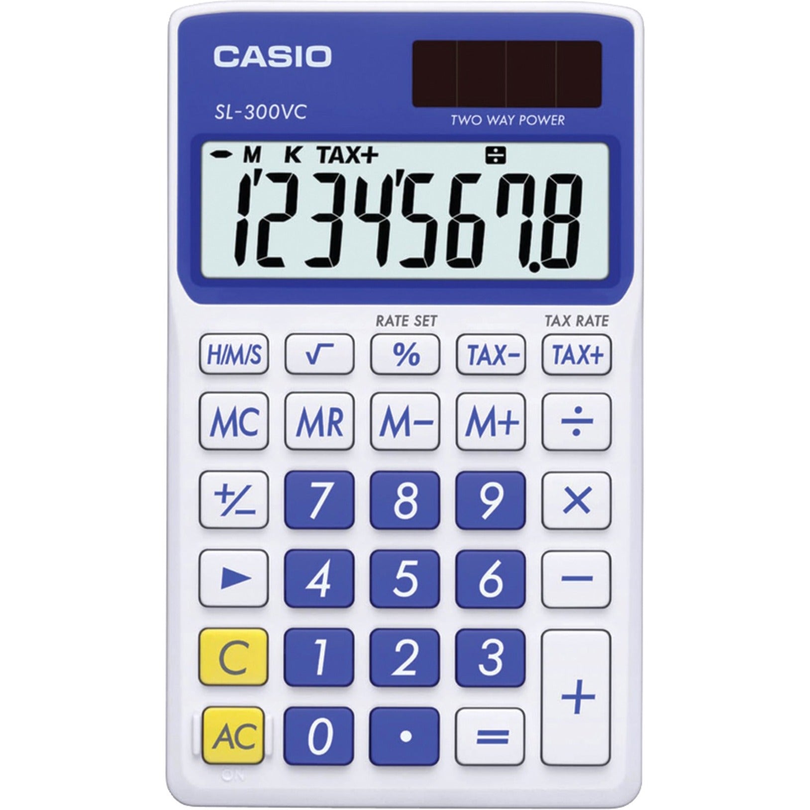 Calculadora Solar Casio SL-300VC 8 Dígitos Azul