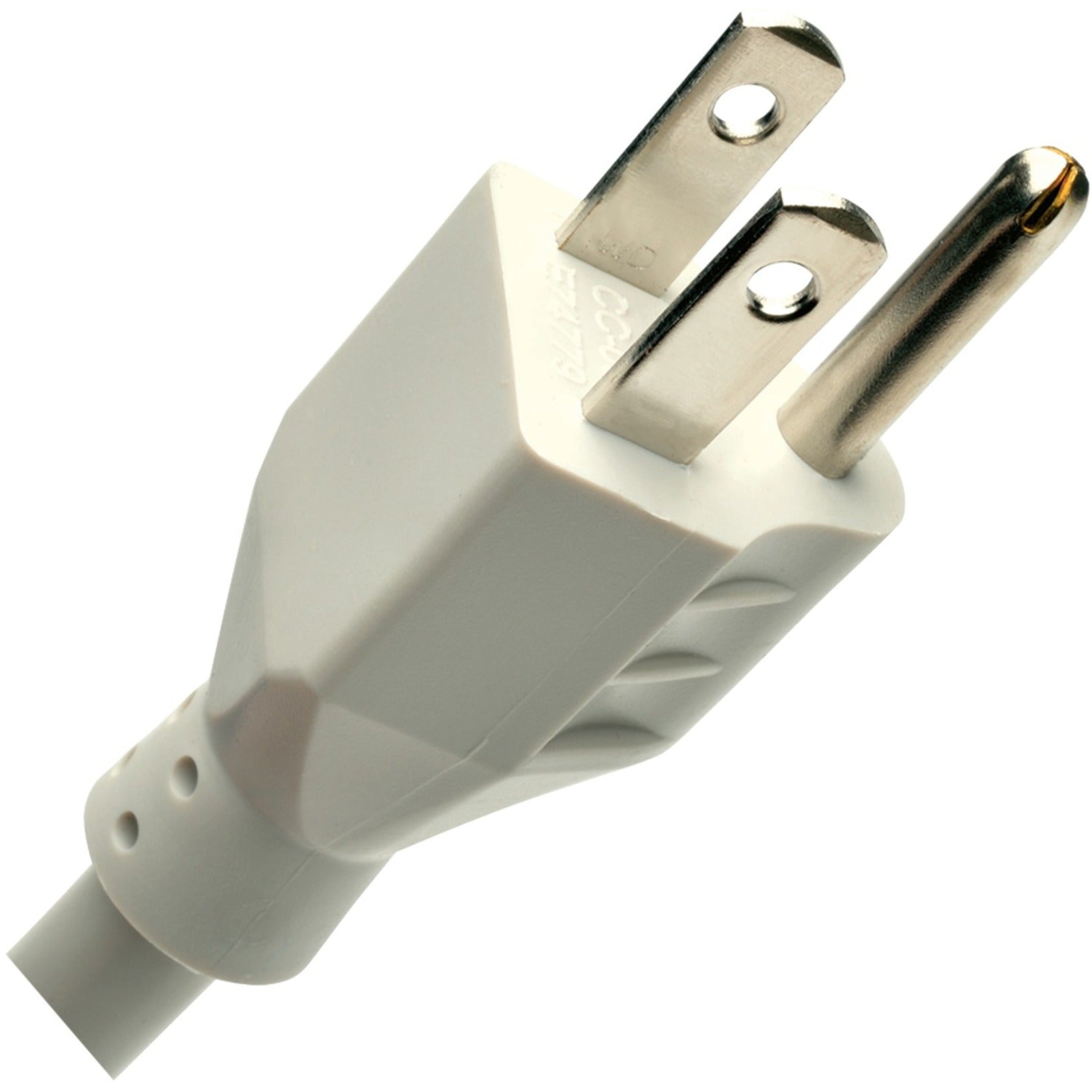 Close-up of Tripp Lite TLP74R three-prong grounded power plug-alternate-image5