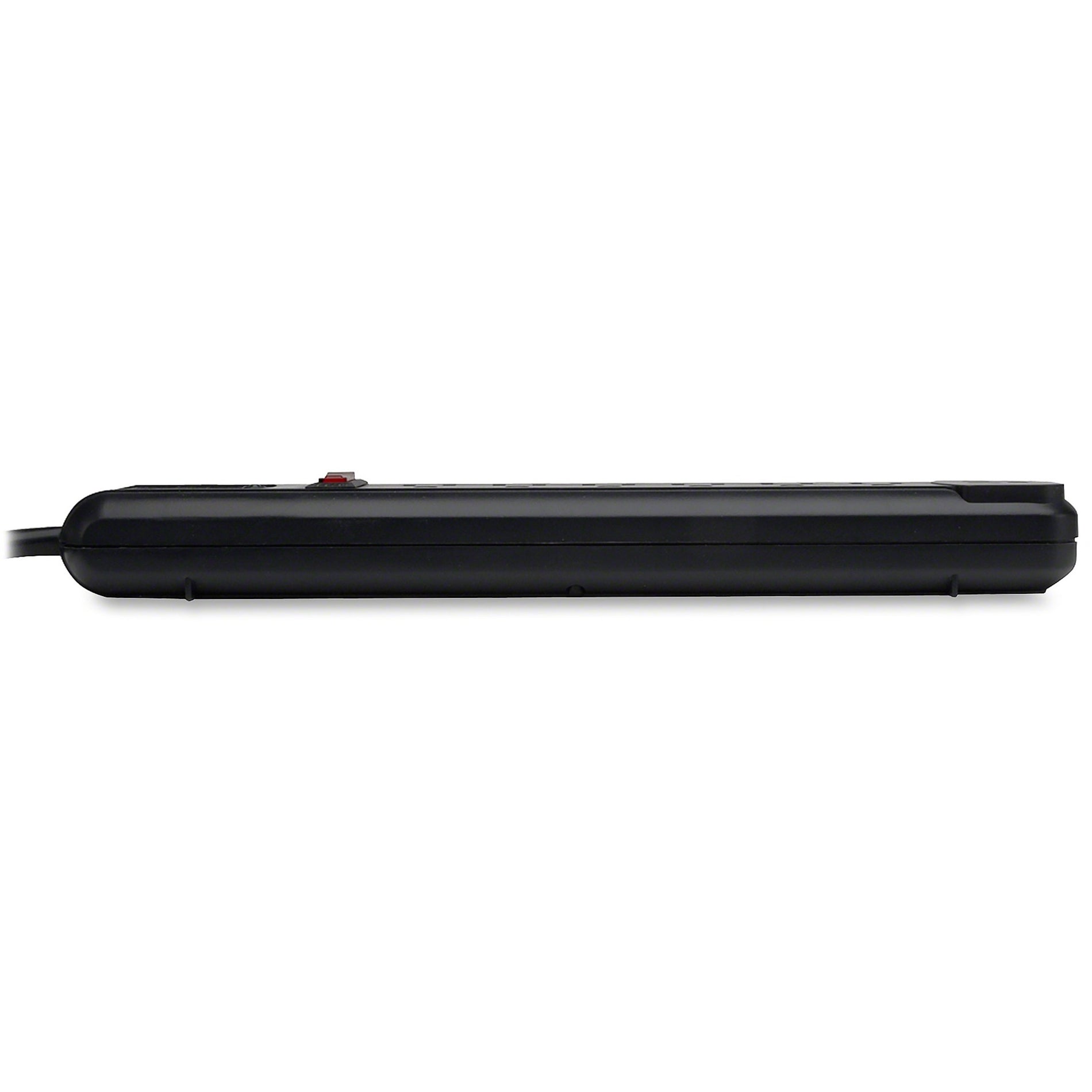 Side view showing slim profile of Tripp Lite TLP74RB surge protector-alternate-image3