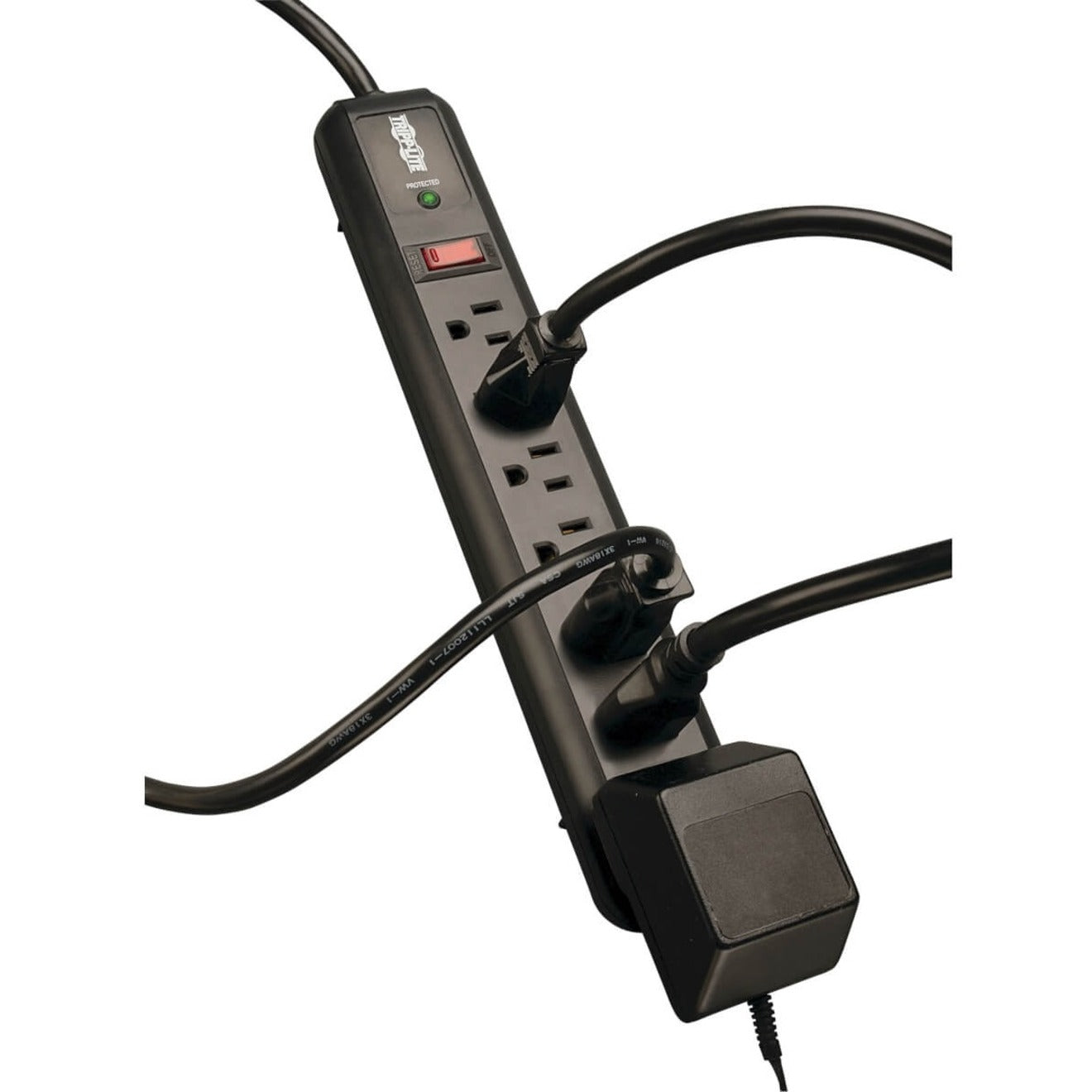 Tripp Lite TLP74RB Protect It! 7-outlet Surge Suppressor, 1080J, 5-Year Warranty