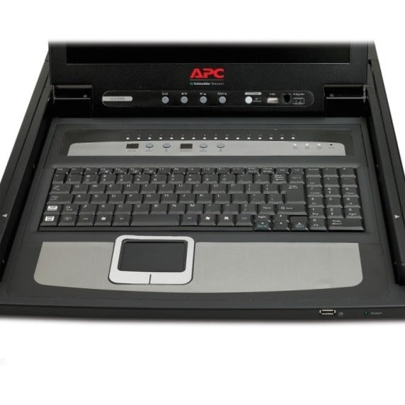 Close-up view of APC AP5816 keyboard, touchpad and control panel interface-alternate-image3