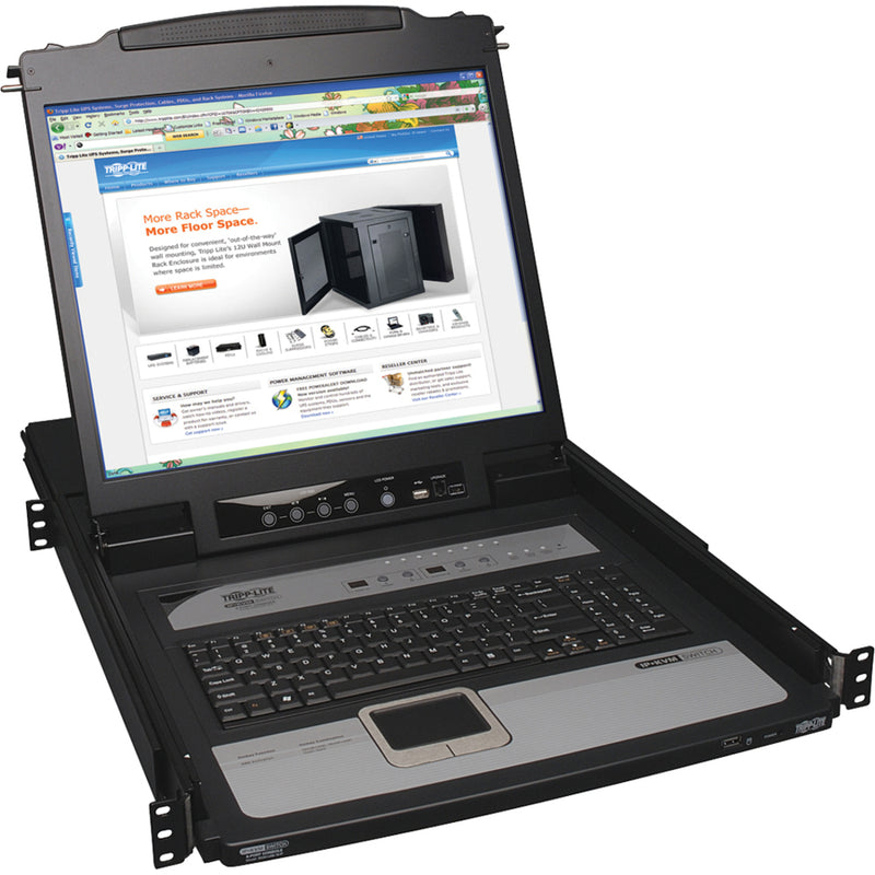 NetDirector KVM console showing management interface and controls