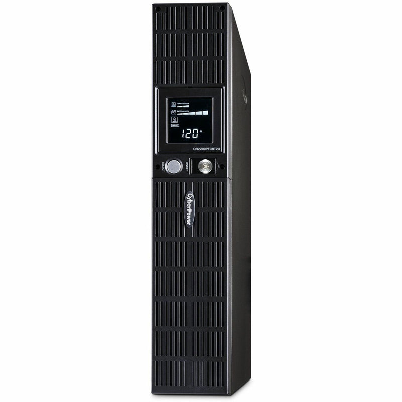 CyberPower OR2200PFCRT2U UPS in tower orientation showing full height and ventilation design