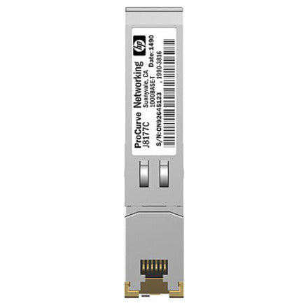 HPE JD089B Gigabit Ethernet SFP transceiver module with RJ-45 connector and product labeling-alternate-image1