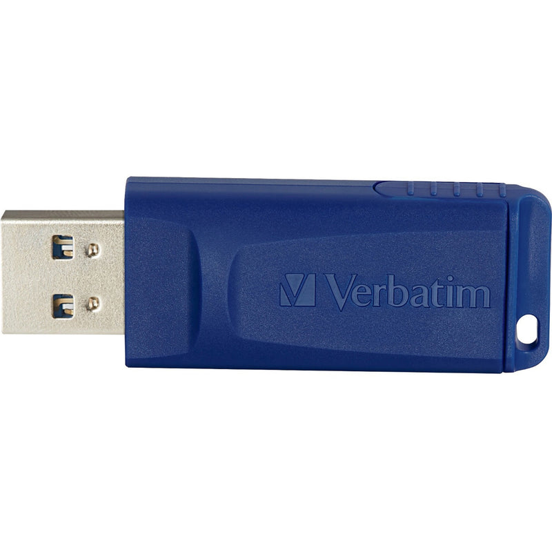 Side view of Verbatim USB drive showing length and profile