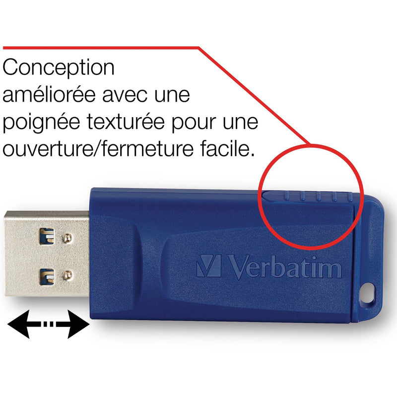 French language version of USB drive features demonstration