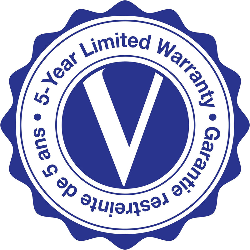 Verbatim 5-year warranty seal logo in blue