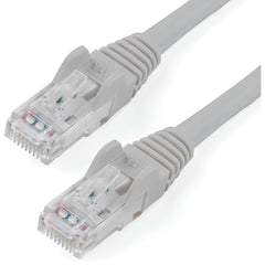 StarTech.com Cat6 Network Cable, 15ft Gray Snagless UTP Patch Cable, 10Gb/s Data Transfer, Gold-Plated RJ45 M/M, PoE Compatible, Strain Relief, Bend Resistant, CMG Rated (Lifetime Warranty)