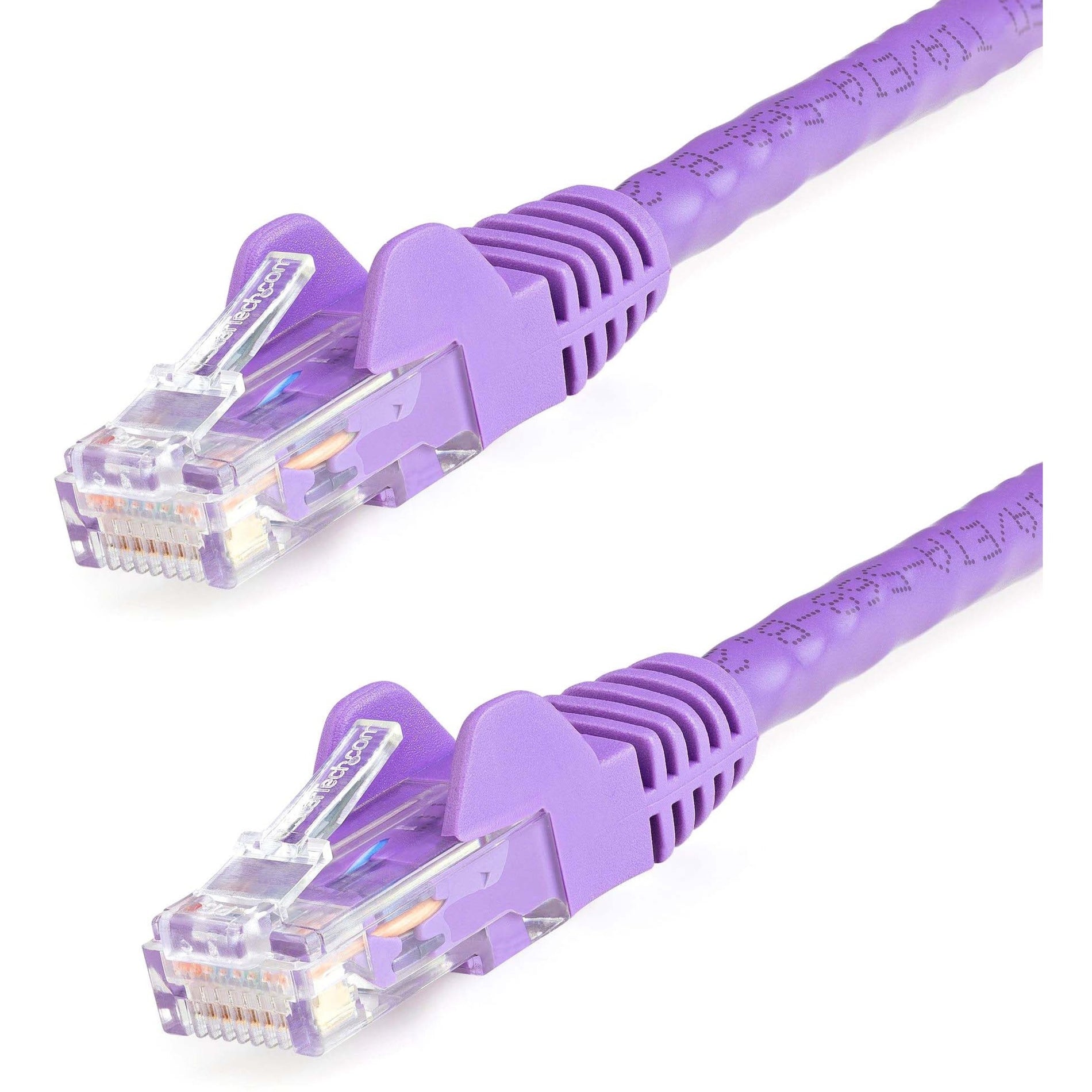 Marca: StarTech.com Cable de parche UTP Cat6 sin enganches morado de 3 pies Garantía de por vida Velocidad de transferencia de datos de 10 Gbit/s