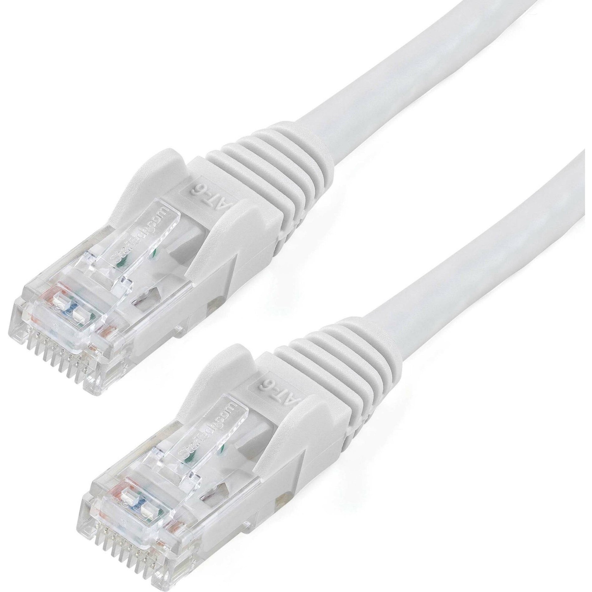 StarTech.com N6PATCH7WH 7 ft White Snagless Cat6 UTP Patch Cable, Lifetime Warranty, ETL Verified