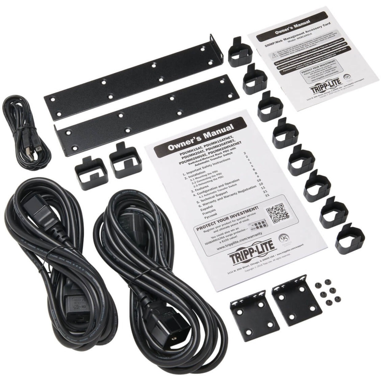 Tripp Lite PDUMH20HVATNET PDU Conmutado ATS 200V - 240V 16A 10 Salidas Cumple con TAA Garantía de 2 Años